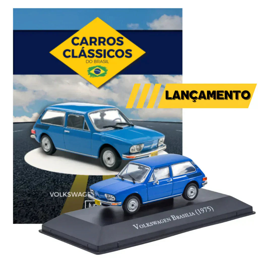 Coleção Carros Clássicos do Brasil: Volkswagen Brasília (1975) - Escala 1:43 - Edição 33