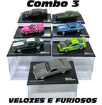 Combo 3 Velozes e Furiosos com 7 Miniaturas da coleção Velozes e Furiosos 1:43 - Luppa