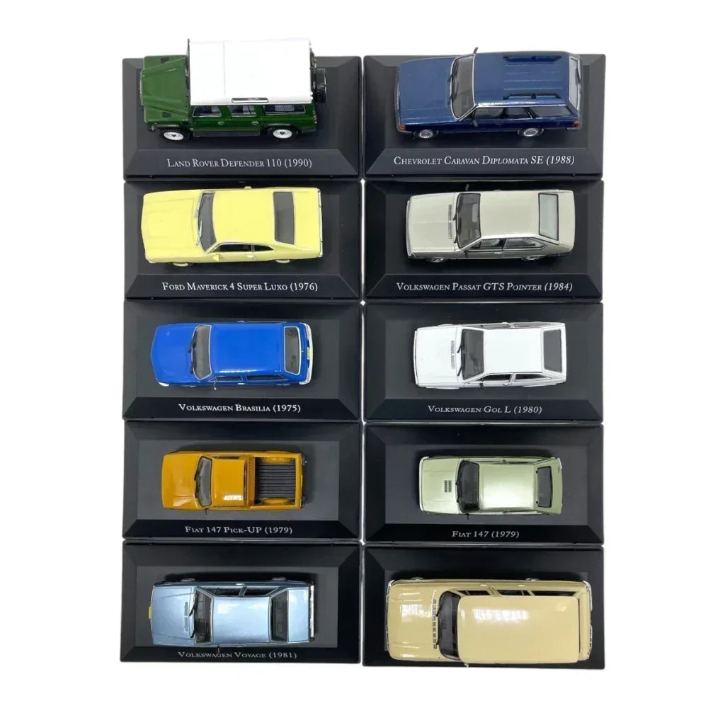 Combo 4ª Temporada Carros Clássicos do Brasil com 10 miniaturas Escala 1:43 Luppa