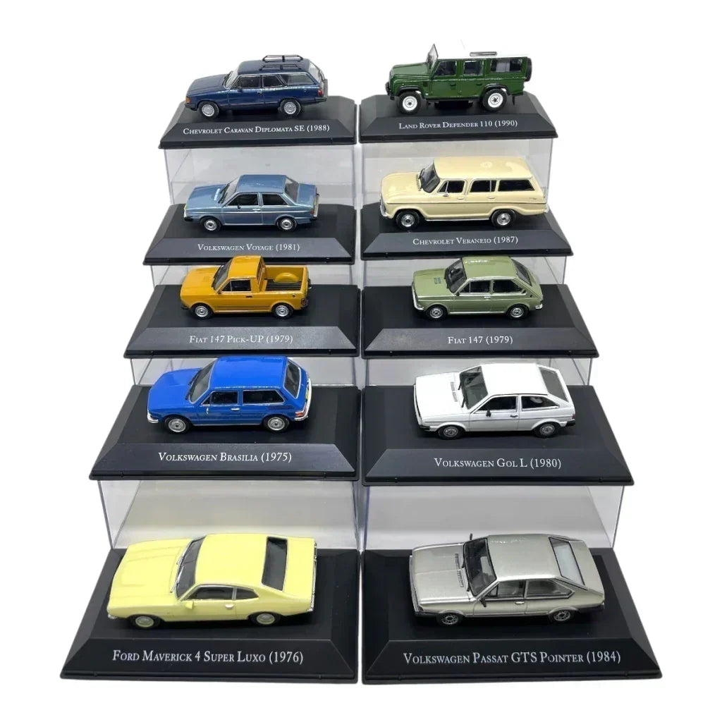 Combo 4ª Temporada Carros Clássicos do Brasil com 10 miniaturas Escala 1:43 Luppa