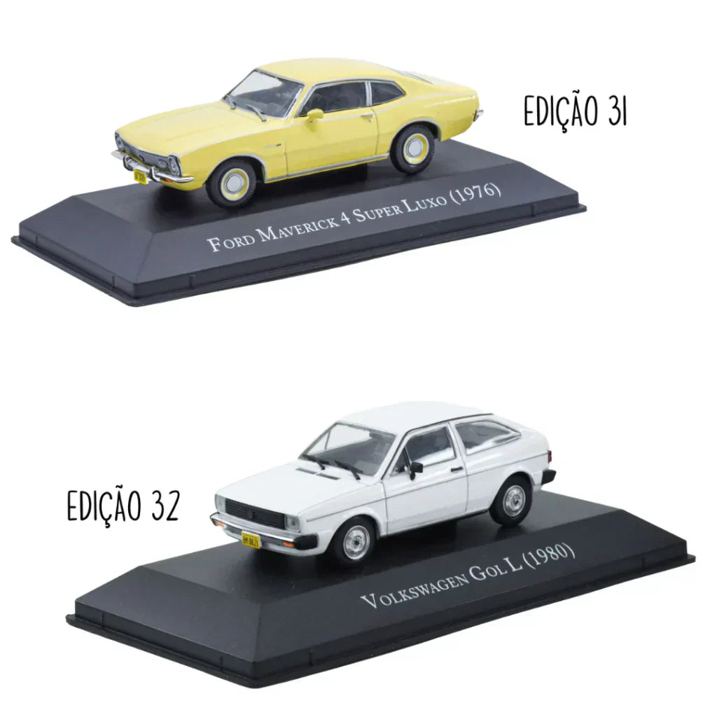 Combo 4ª Temporada Carros Clássicos do Brasil com 10 miniaturas Escala 1:43 Luppa