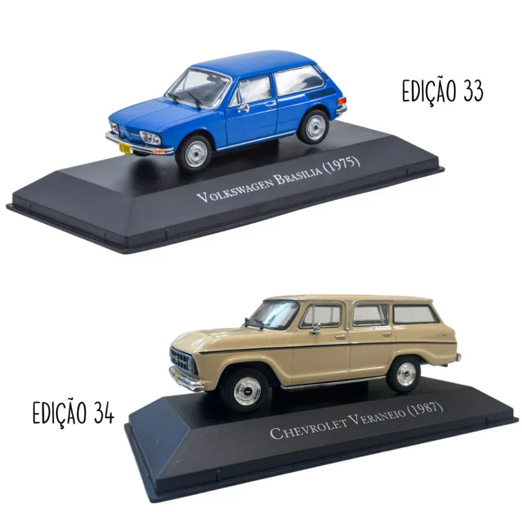 Combo 4ª Temporada Carros Clássicos do Brasil com 10 miniaturas Escala 1:43 Luppa