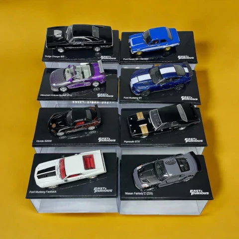 Combo 1 Velozes e Furiosos com 8 Miniaturas da Coleção Velozes e Furiosos 1:43 Luppa