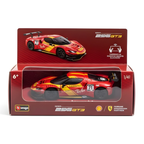 Miniatura 296 GT3 Shell Racing da Burago 1/41 C/remoto Cor Vermelho
