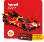 Miniatura Ferrari 499P Shell Racing Lengends Burago 1/41 C/remoto Cor Vermelho